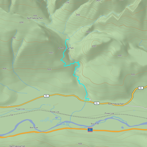 Johnston Canyon Hike Map